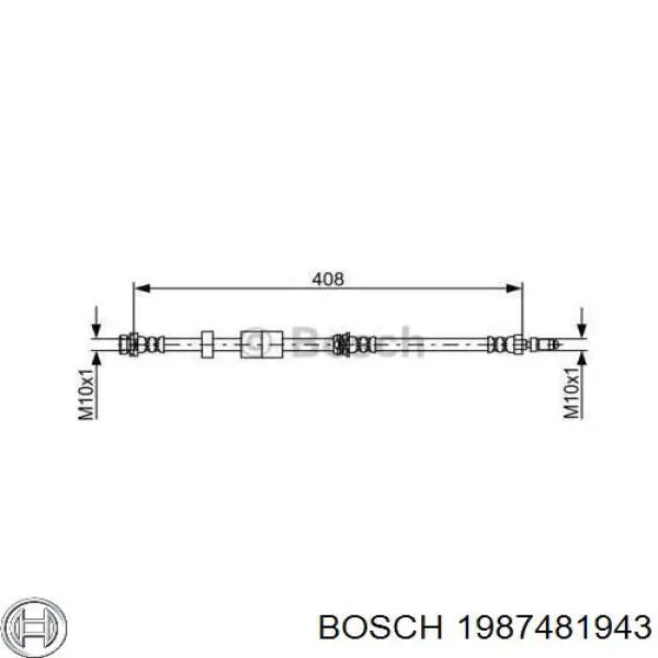 Гальмівні шланги передні 1987481943 Bosch