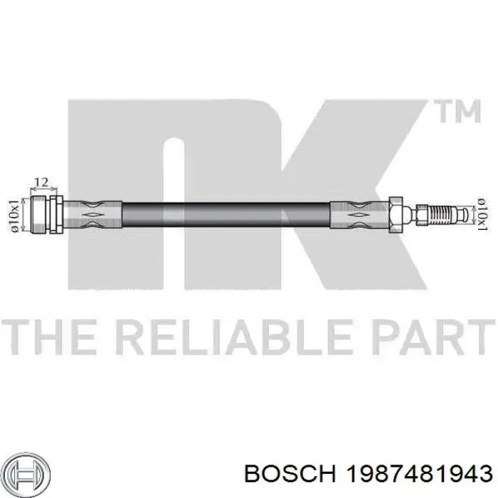 Гальмівні шланги передні 1987481943 Bosch