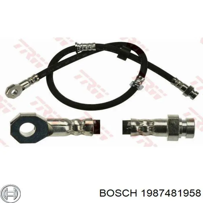 Шланг гальмівний передній, правий 1987481958 Bosch
