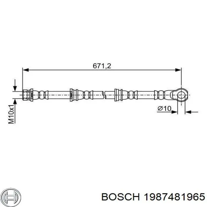 1987481965 Bosch шланг гальмівний передній