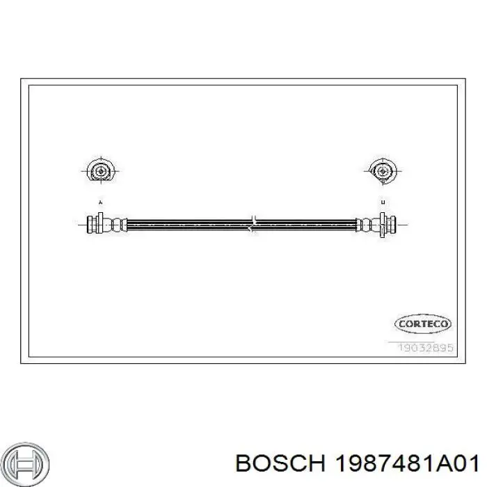 Купити 1987481A01 Bosch Шланг гальмівний задній
