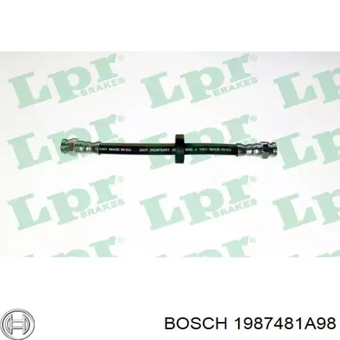 Шланг гальмівний задній Bosch 1987481A98 ціна, від 8.97 USD