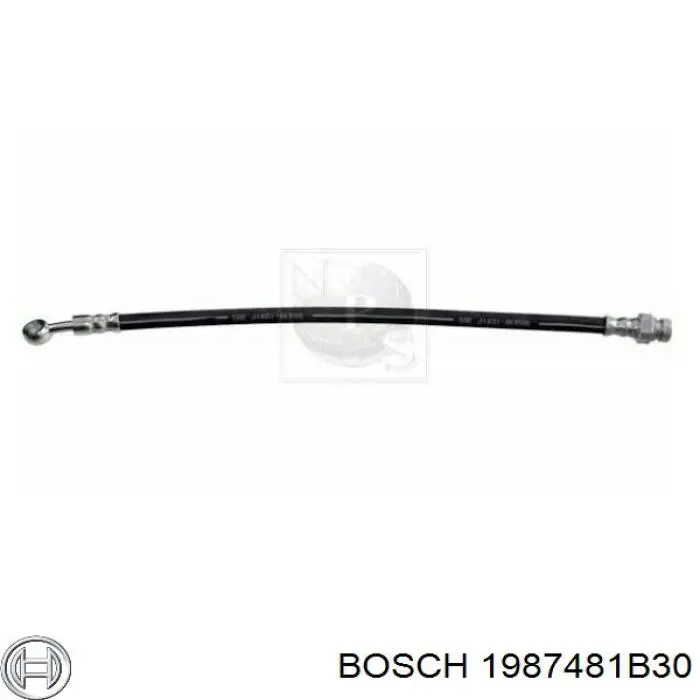 Шланг гальмівний передній, правий 1987481B30 Bosch