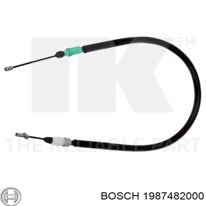 1987482000 Bosch трос ручного гальма задній, лівий