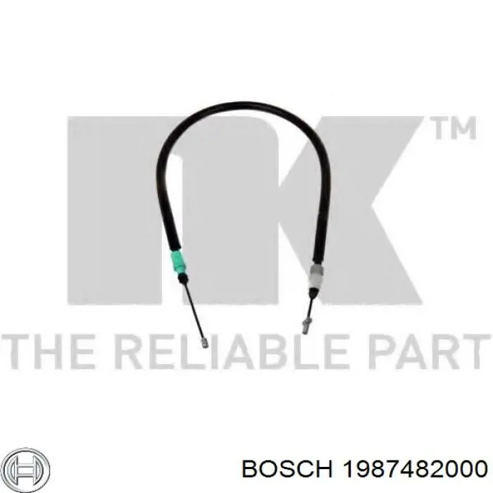 Трос стоянкового гальма задній лівий Bosch 1987482000 ціна, від 16.71 USD