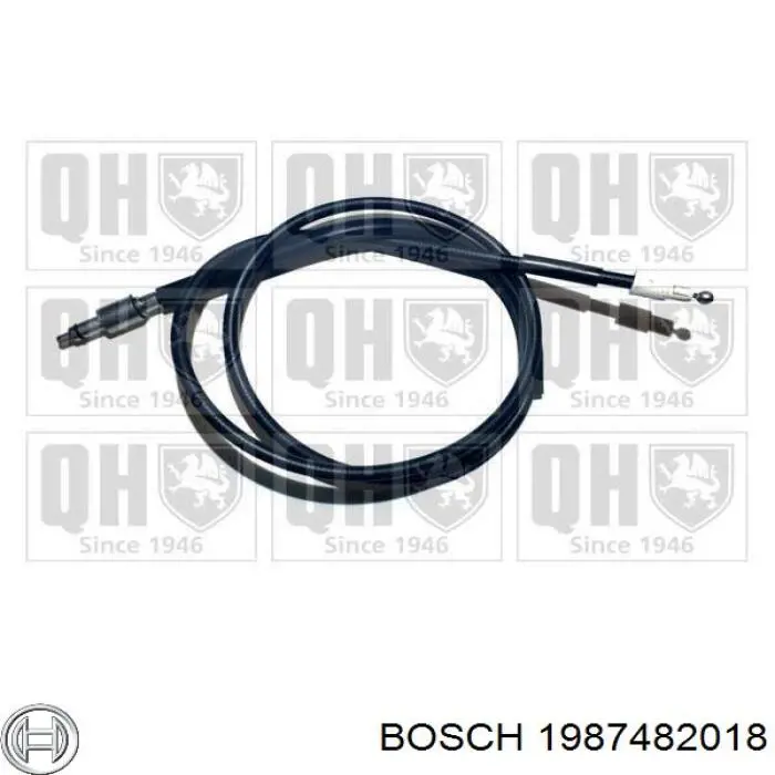Купити 1987482018 Bosch Трос ручного гальма задній, правий/лівий