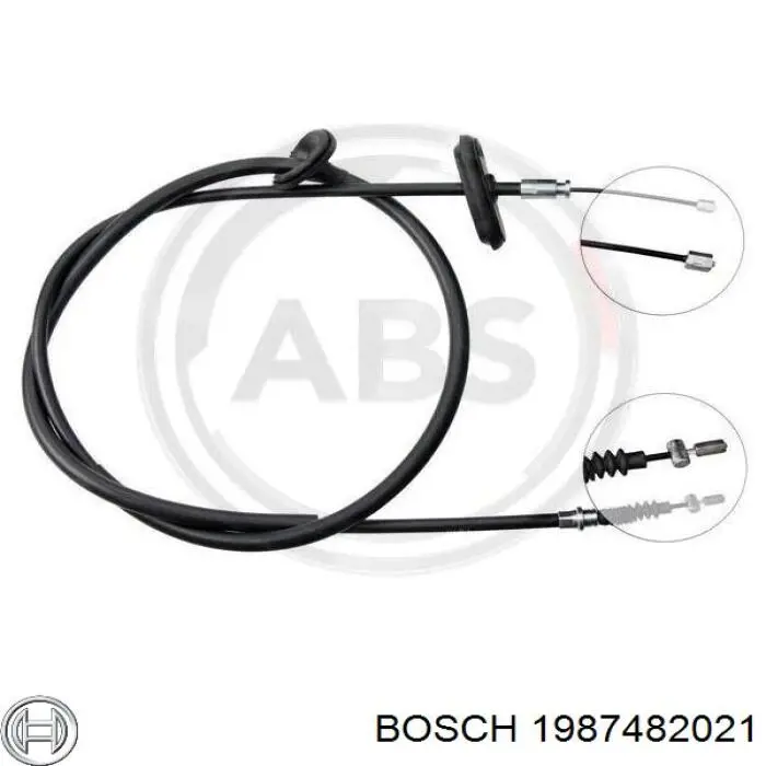 Трос ручного гальма задній, правий/лівий Bosch 1987482021 ціна, від 32.36 USD