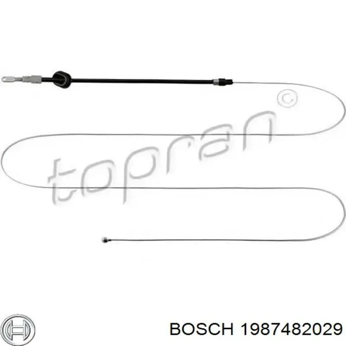 Трос стоянкового гальма передній Bosch 1987482029 ціна, від 11.77 USD
