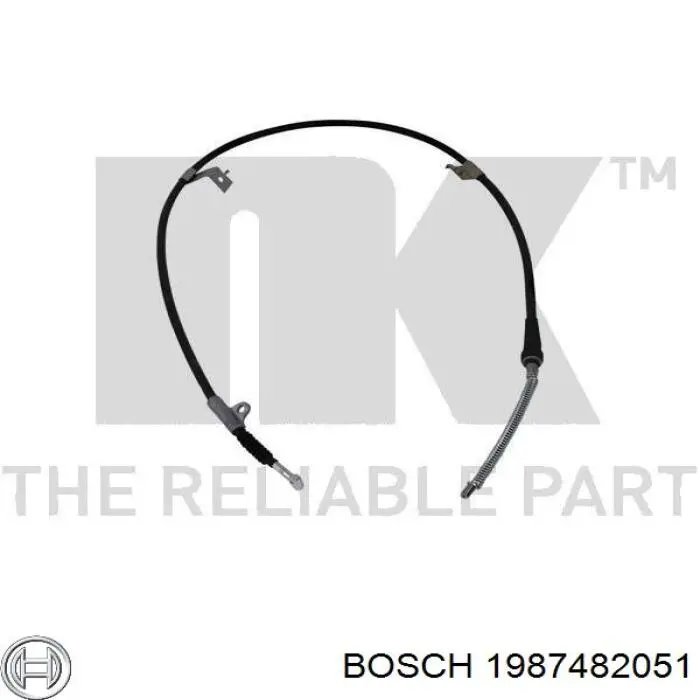 Трос ручного гальма задній, правий Bosch 1987482051 ціна, від 20.79 USD