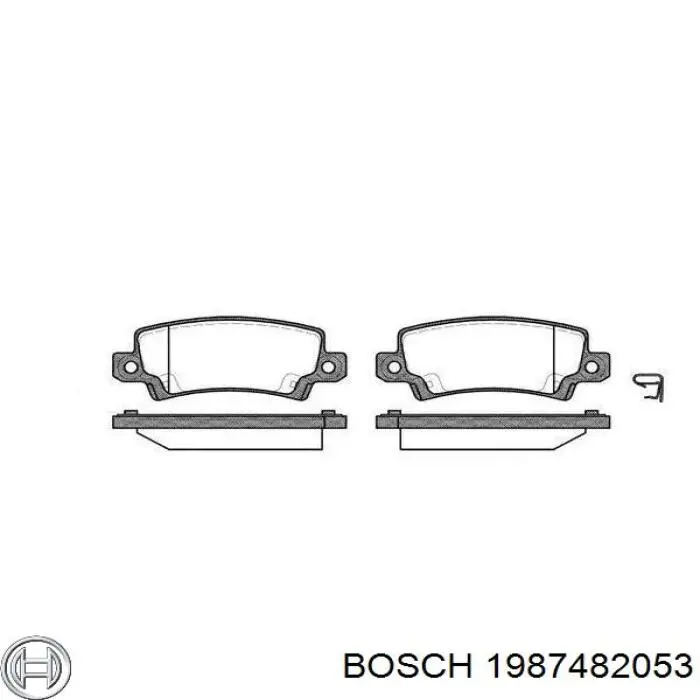 Трос ручного гальма задній, лівий 1987482053 Bosch