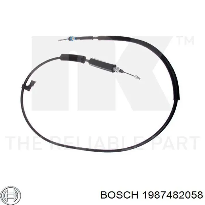 Купити 1987482058 Bosch Трос ручного гальма задній, лівий