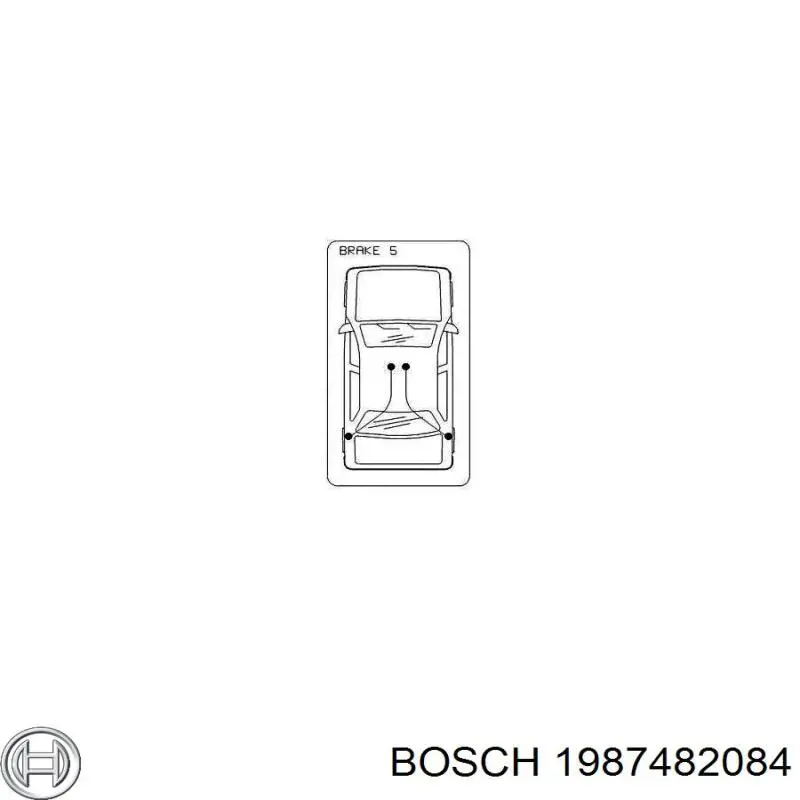 1987482084 Bosch трос ручного гальма задній, правий