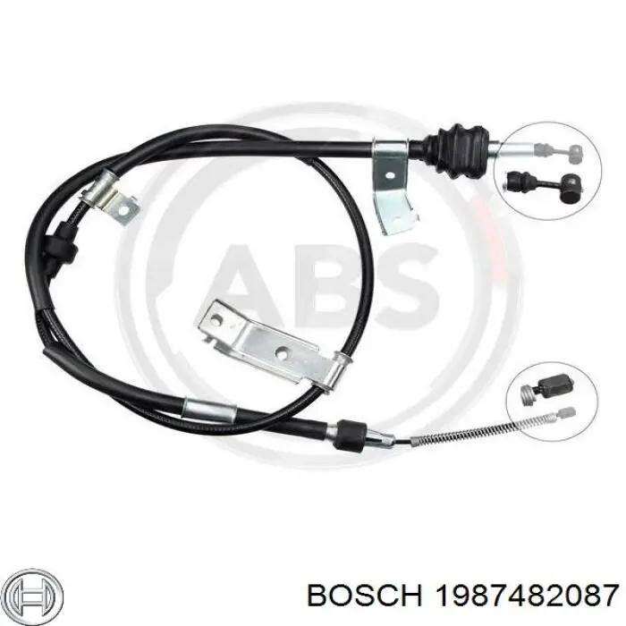 1987482087 Bosch трос ручного гальма задній, лівий
