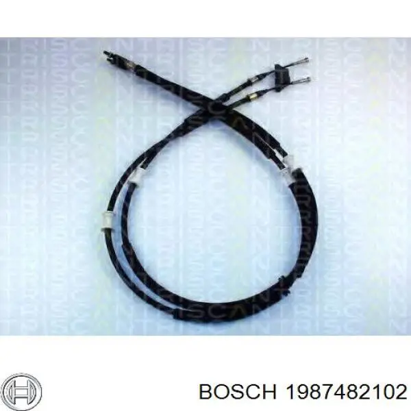 Купити 1987482102 Bosch Трос ручного гальма задній, правий/лівий