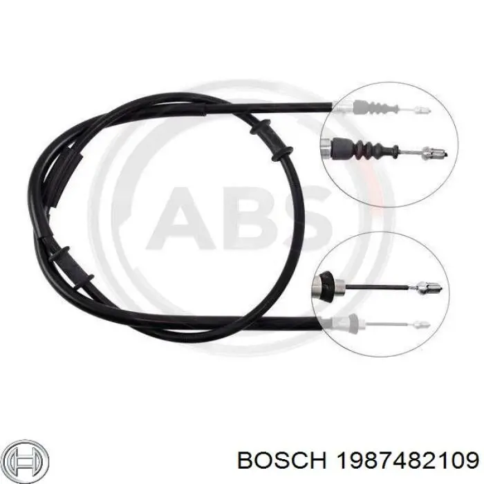 Трос ручного гальма задній, правий/лівий Bosch 1987482109 ціна, від 16.33 USD