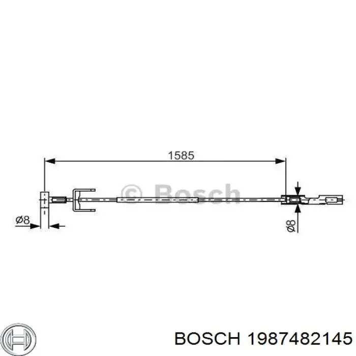 1987482145 Bosch трос ручного гальма, проміжний