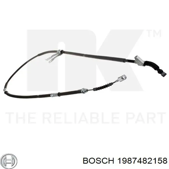 1987482158 Bosch Трос ручного гальма задній, лівий