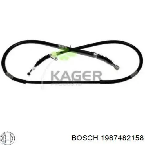Трос стоянкового гальма задній лівий Bosch 1987482158 ціна, від 32.17 USD
