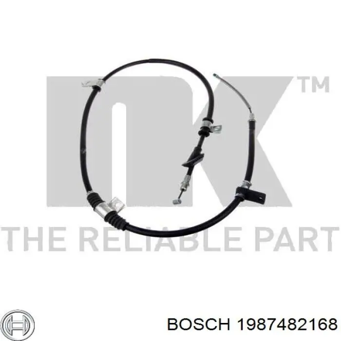 1987482168 Bosch трос ручного гальма задній, лівий