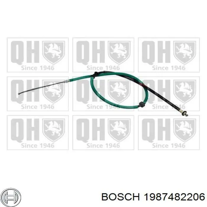 1987482206 Bosch трос ручного гальма задній, лівий