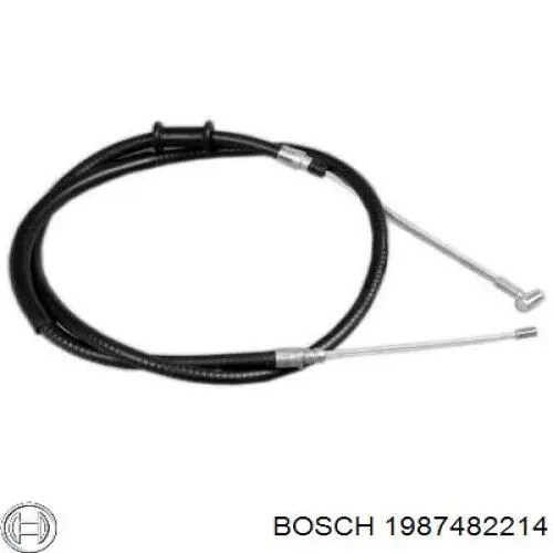 Купити 1987482214 Bosch Трос ручного гальма задній, правий/лівий