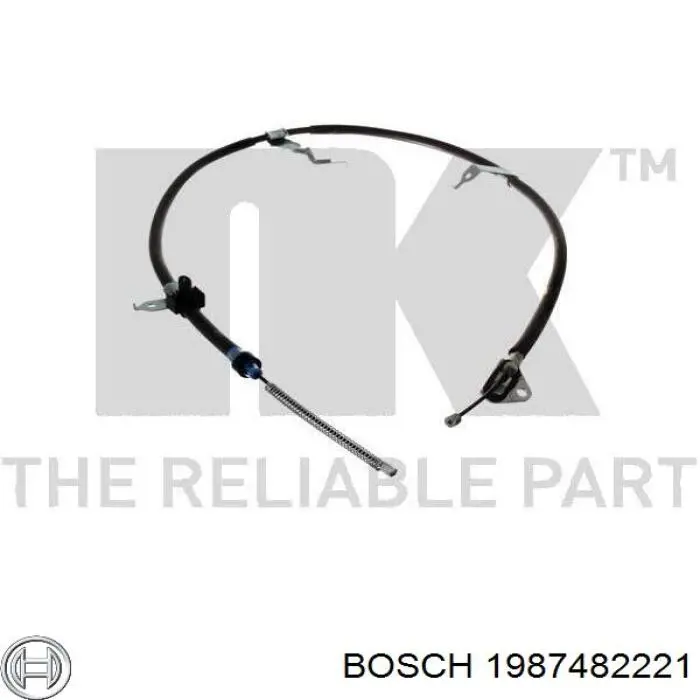 Купити 1987482221 Bosch Трос ручного гальма задній, лівий