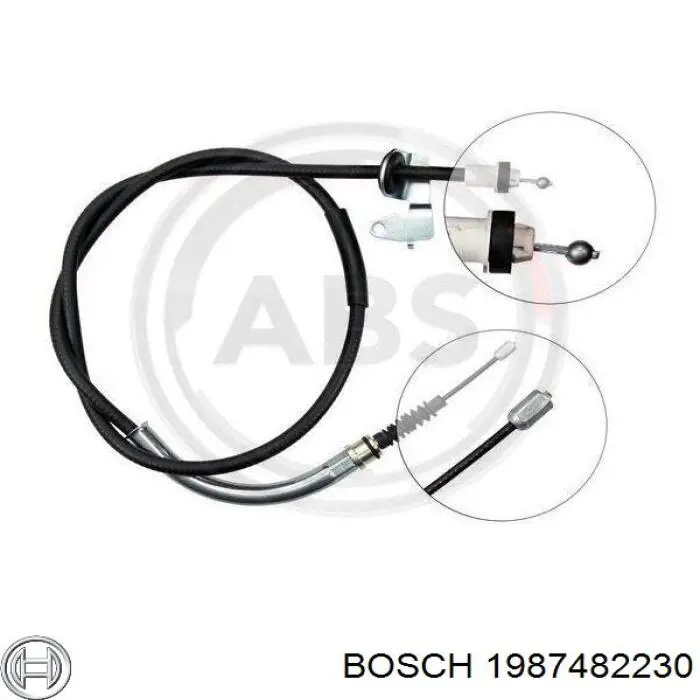Купити 1987482230 Bosch Трос ручного гальма задній, правий