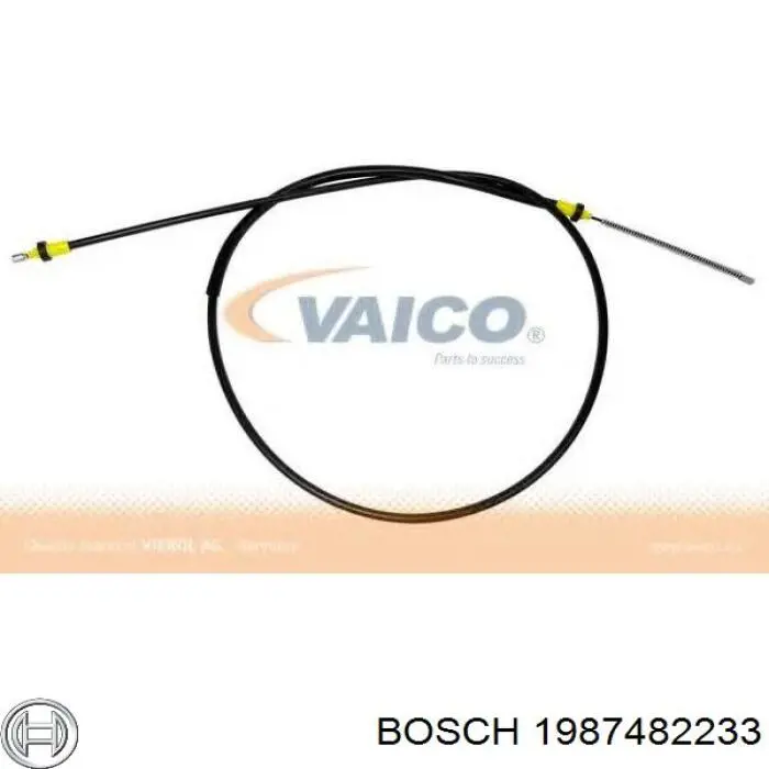 Трос ручного гальма задній, правий/лівий Bosch 1987482233 ціна, від 15.80 USD