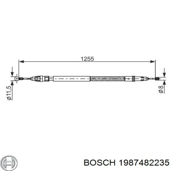 Трос ручного гальма задній, правий/лівий 1987482235 Bosch
