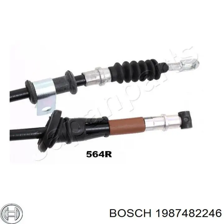 Купити 1987482246 Bosch Трос ручного гальма задній, правий