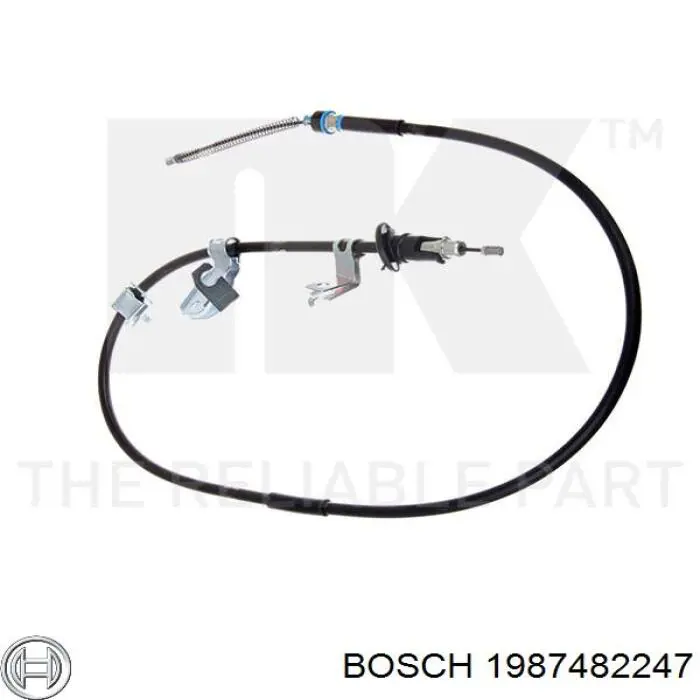 Трос стоянкового гальма задній лівий Bosch 1987482247 ціна, від 26.00 USD
