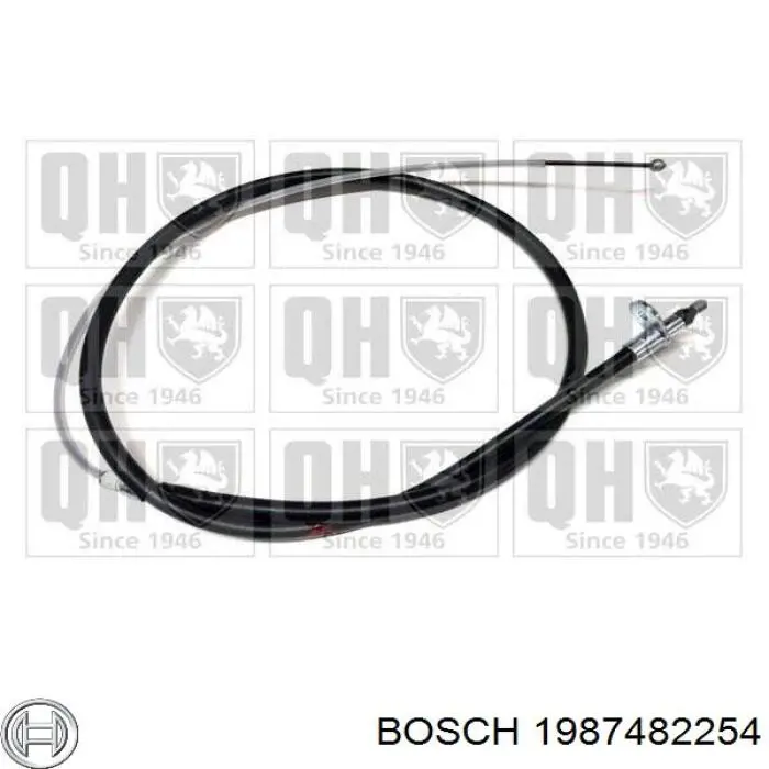 Трос ручного гальма задній, правий 1987482254 Bosch