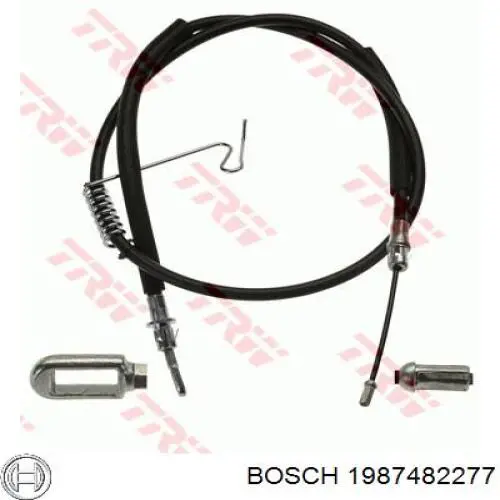 Трос стоянкового гальма задній лівий Bosch 1987482277 ціна, від 22.60 USD