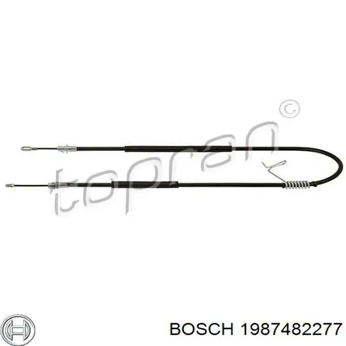 1987482277 Bosch Трос ручника задній лівий