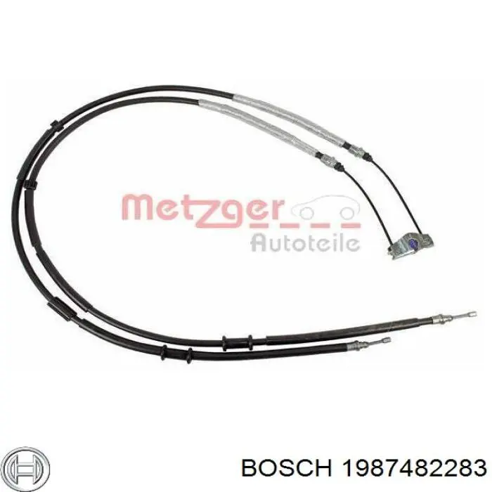 1987482283 Bosch Трос ручного гальма задній, правий/лівий