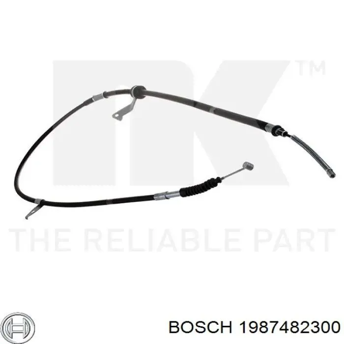 Трос ручного гальма задній, лівий 1987482300 Bosch