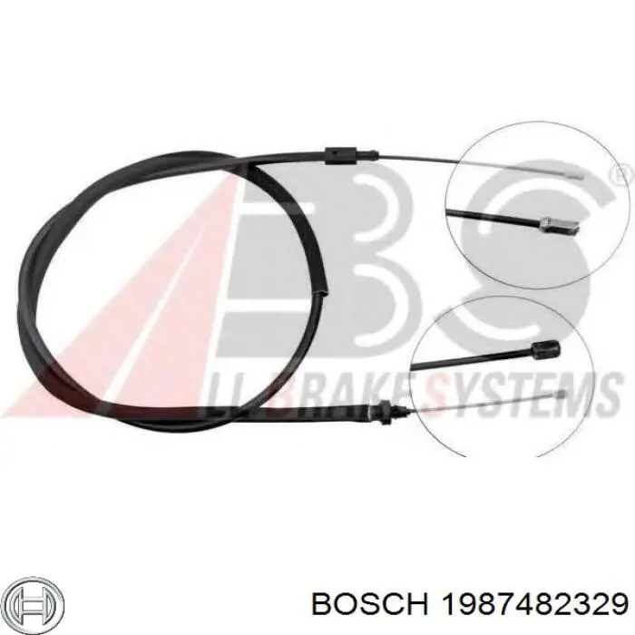 Трос ручного гальма задній, правий/лівий 1987482329 Bosch