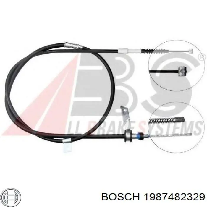 1987482329 Bosch Трос ручного гальма задній, правий/лівий