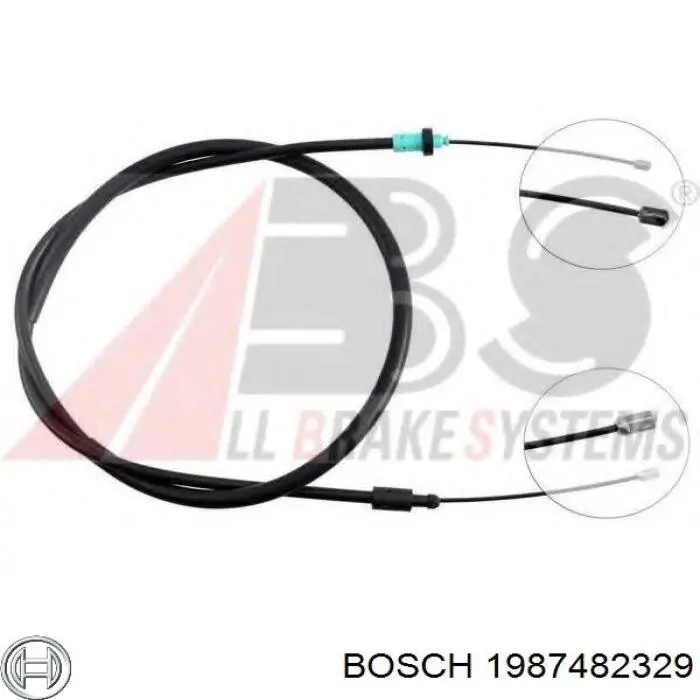 Трос ручного гальма задній, правий/лівий Bosch 1987482329 ціна, від 16.02 USD