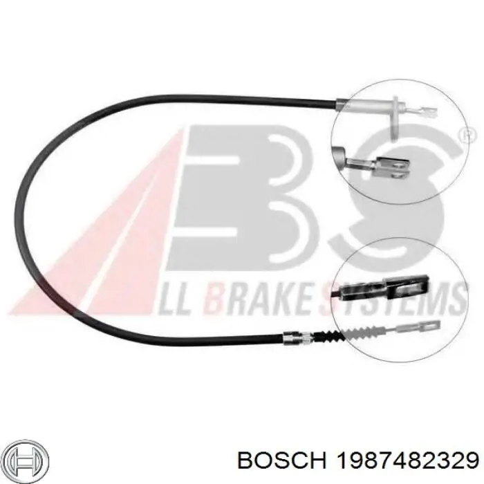 Купити 1987482329 Bosch Трос ручного гальма задній, правий/лівий