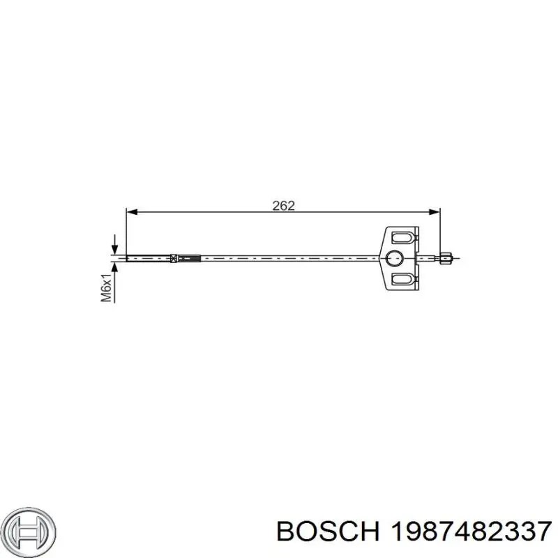 1987482337 Bosch трос ручного гальма передній