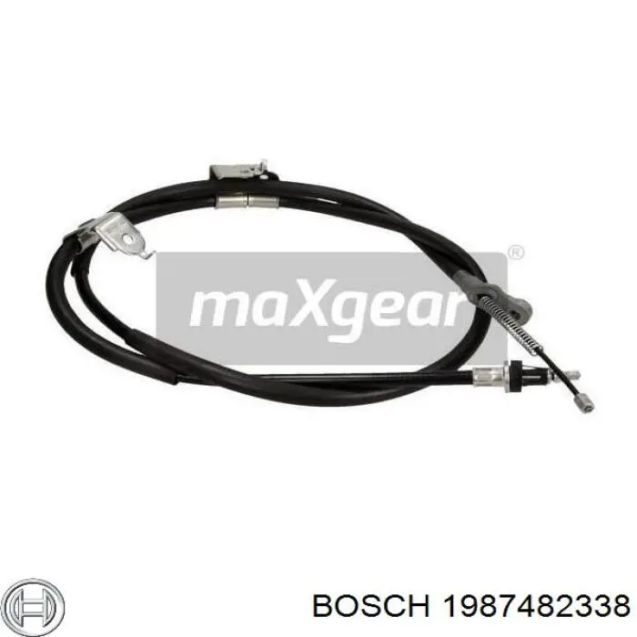 Трос стоянкового гальма задній лівий Bosch 1987482338 ціна, від 30.15 USD