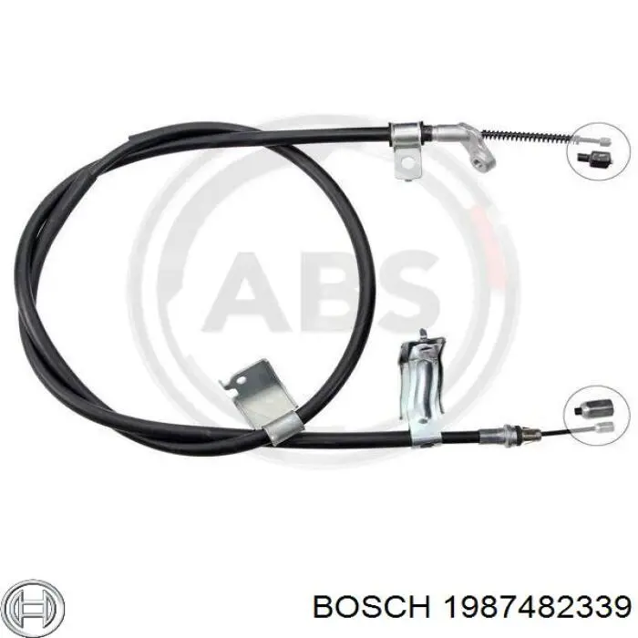 1987482339 Bosch трос ручного гальма задній, правий