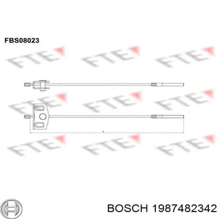 1987482342 Bosch Трос ручного гальма передній