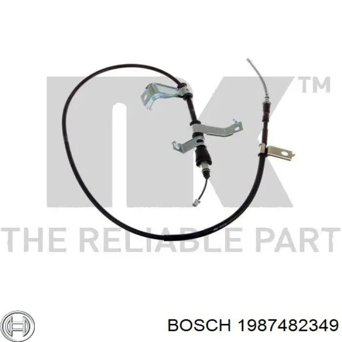 1987482349 Bosch Трос ручника задній лівий