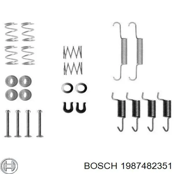 Трос ручного гальма задній, правий 1987482351 Bosch