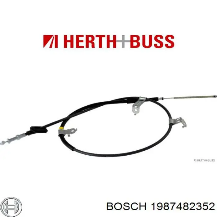 Трос стоянкового гальма задній лівий Bosch 1987482352 ціна, від 16.47 USD