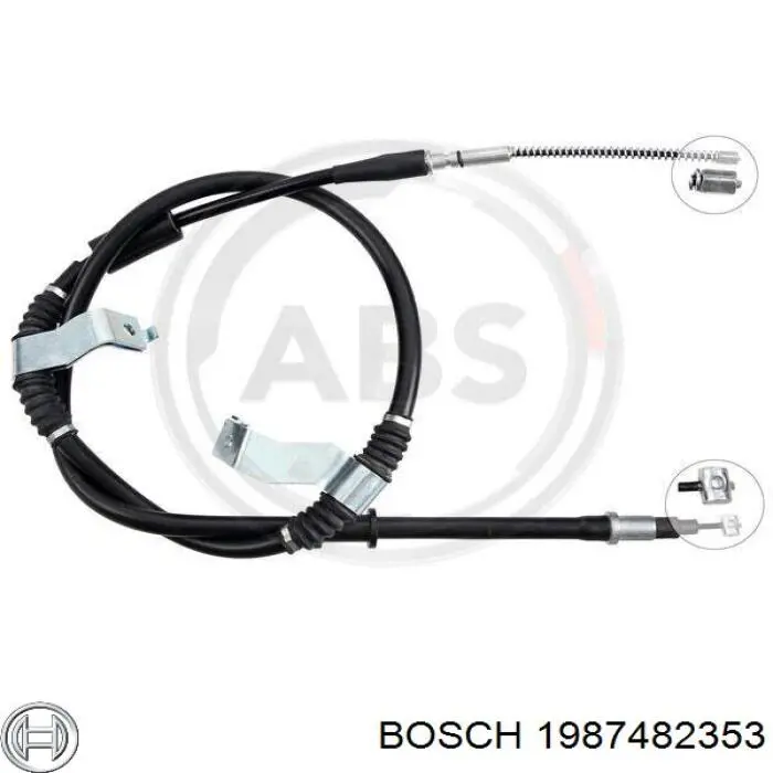 1987482353 Bosch трос ручного гальма задній, лівий