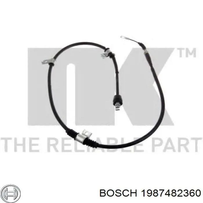 Трос стоянкового гальма задній правий Bosch 1987482360 ціна, від 20.34 USD