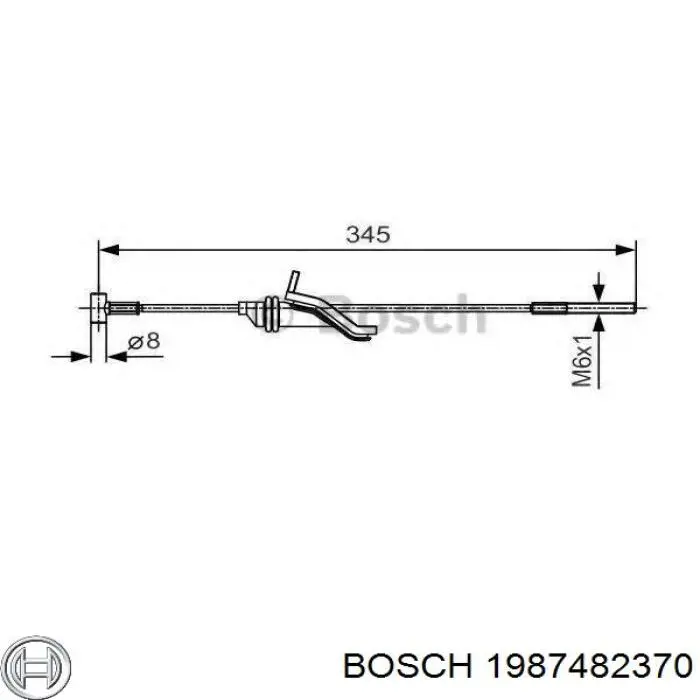 1987482370 Bosch Трос ручного гальма задній, правий/лівий